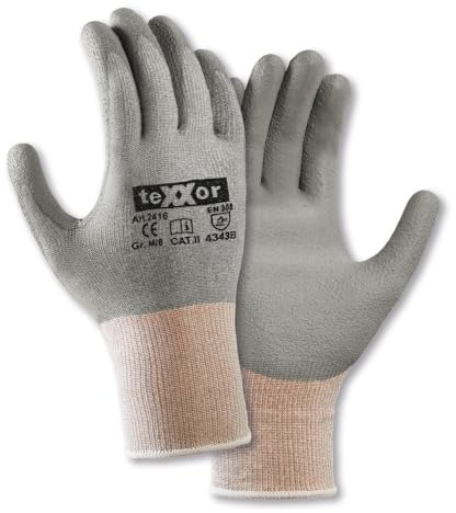 Texxor Schnittschutz Strickhandschuh Klasse 3, nach EN 388, CE Kat.2, Größe L