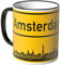 WANDKINGS® Tasse, Skyline Amsterdam - SCHWARZ