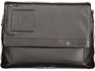 Piquadro Vibe Messenger Laptoptasche aus Leder, dunkelbraun