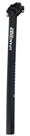 UPANBIKE Fahrrad-Sattelstütze aus Aluminiumlegierung, Länge 400 mm, Durchmesser 31,6 mm, Schwarz