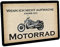 Crealuxe Fussmatte - Wenn ich Nicht aufmache fahre ich Motorrad - 60x40 cm - Gummi Rückseite/rutschfest - Filzoberfläche - Bedruckte Türmatte - Innenmatte - Schmutzmatte