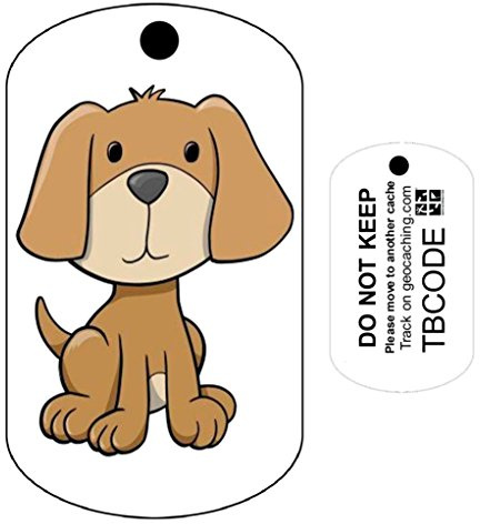 Cute Puppy (Travel Bug) For Geocaching - Trackable Tag - Unactivated