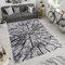 TAPISO Luxury Teppich Kurzflor Dunkelgrau Grau Creme Modern Baumstamm Muster Meliert Streifen Design Wohnzimmer Schlafzimmer ÖKOTEX 200 x 300 cm
