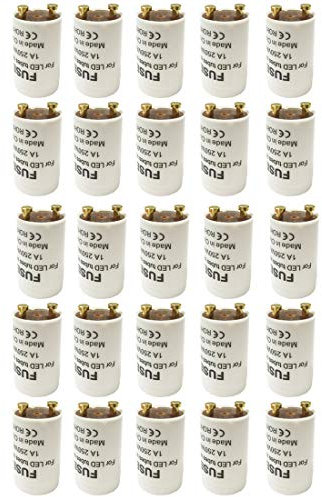 25 LED Starter Starterbrücke Dummy Umrüstung Starterbrück Überbrückung für T8 LED Röhre Leuchtstoffröhre 25er set