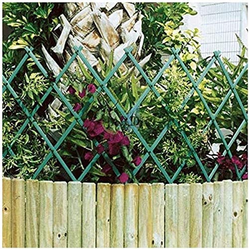 Suinga Staccionata in PVC verde di Set di 100 x 300 cm, per piante rampicanti. Utile per giardini, recinzioni, decorazioni e il fissaggio delle piante.