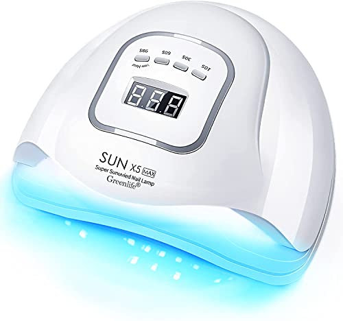 Nail Lamp, Nail Dryer, GreenLife® 150w uv led Nail lamp 45 Beads Lights or Gel nailsgel Polish Curing Dryer Professional Light Machine for Salon Home use Lampe ongle with Automatic Sensor & 4 Timers