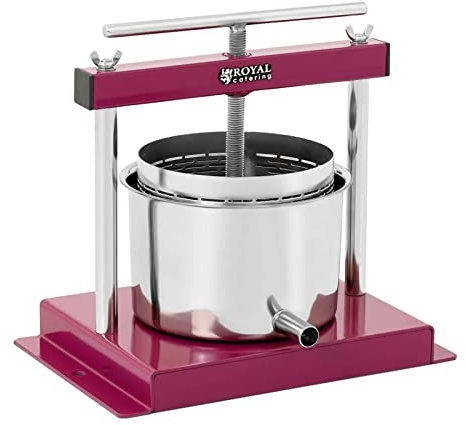 Wiesenfield Pressoir De Table Hydraulique Extracteur De Jus Mécanique À Vis Inox Presse À Fruit Pomme Jus Vin Raisin Cidre (Manuel, 3 l, Inox/Fer, Vissable À Une Table, Déversoir)