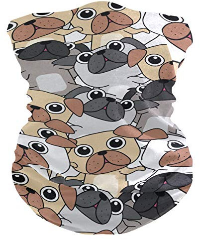 Süße Freude Mops Hunde Gesichtsmaske Schlauchtuch Kopftuch Stirnband Bandanas Kopfbedeckung Halstuch Gesichtsschal Für Männer Frauen Den Sport