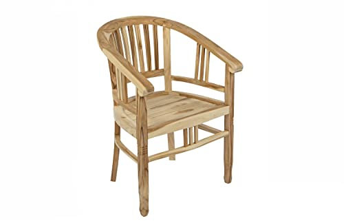 SAM Gartensessel Moreno, Teak-Holz, ideal für Balkon, Terrasse oder Garten, Gartenstuhl mit Armlehnen aus Massivholz