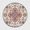 Lanqinglv Teppich Rund 80cm Bunt Blume Muster Terrassen Teppiche Böhmisch Dekorative Kinderzimmer Schlafzimmer Mandala Bedruckte Runder Teppich Vintage Boho Kinderteppich