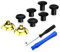 eXtremeRate Stick Analogique pour ps5 Manette,Joysticks Interchangeable pour ps4 Manette avec 3 Hauteurs Ergonomiques, Chromé Doré