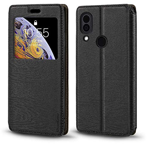 PU Leder Flip Hülle mit Unsichtbarem Magnet und Sichtfenster Kompatibel mit CAT S62 Pro, Smarte Klapphülle mit Displaysicht