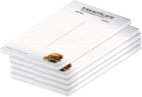 PRICARO EinkaufslisteAmerican Burger, A6, 5 Stück