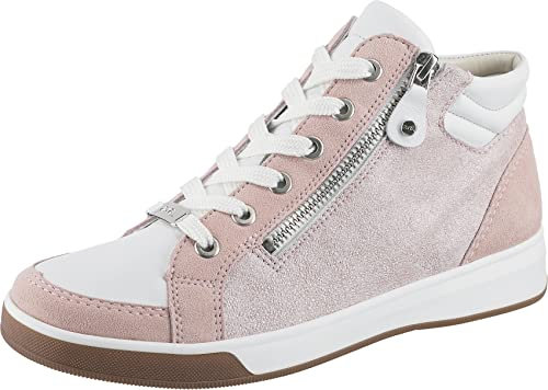 ara Damen ROM Sneaker, Rose,Weiss, 41 EU (Herstellergröße: 7 UK)
