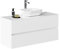 Baikal Mueble de Baño Onyx. Mueble MONTADO, Mueble 2 cajones. Mueble Baño con Lavabo. Mueble Suspendido. Armario de Pared. Lavabo Cerámico. 120cm Blanco.
