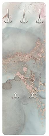 Bilderwelten Garderobe - Farbexperimente Marmor Pastell und Gold, Größe HxB:119cm x 39cm
