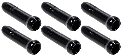 6 Stück JAGWIRE Kabel Endhülsen Bowdenzug Kappen Cable Crimps Tips 1-1,8mm Alu Schwarz