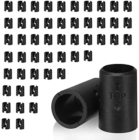 Jamiikury Draht-Regal-Clips für metrische Pfosten, 19 mm, Schwarz, 100 Stück