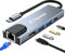 Kingcenton Adaptateur Hub USB C Ethernet RJ45,5 in 1 Multiport Adapter USB C avec HDMI 4K,2 USB(3.0+2.0),PD 87W, Compatible avec MacBook Pro/Air,iPad Pro/Air et Autres Appareils de Type C,etc.