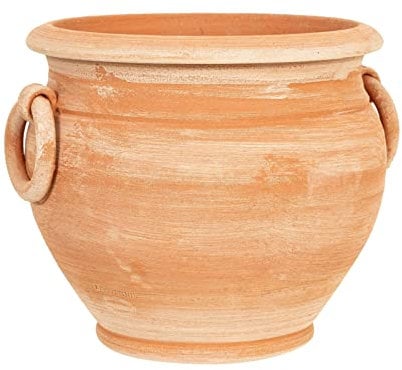 Biscottini Vasi terracotta artigianali 30x28x30 cm | Vaso terracotta interno ed esterno | Vasetti piante grasse Made in Italy