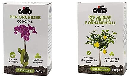 Cifo Concime idrosolubile per Orchidee 300 gr & Concime idrosolubile per agrumi da frutto e ornamentali 600 g