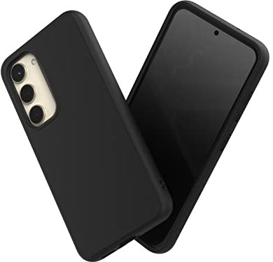 RhinoShield Case kompatibel mit [Galaxy S23] | SolidSuit - Stoßdämpfende & schlanke Schutzhülle mit Premium Finish - 3.5 Meter Fallschutz - Klassik Schwarz