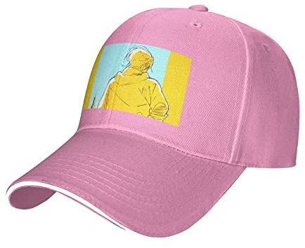 Banana Fish Casual Sandwich Baseball Cap Verstellbar Waschbar Klassisch Gebogene Krempe Baseball Cap für Damen und Herren, Rosa, EinheitsgröÃŸe