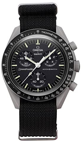Stanchev Armband für Swatch MoonSwatch Watch, 20 mm, Nylon-Ersatzband für Swatch Moonswatch Speedmaster Watch, 20 mm, Kein Edelstein