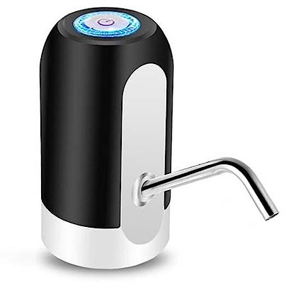 BARAC Dispensador de Agua Electrico, Grifo, Botella, Bomba. Automático Dosificador, Garrafa, para Agua Embotellada, Carga vía USB (Negro)