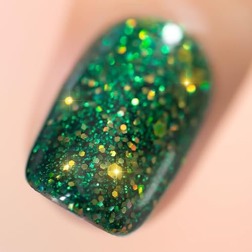 YTD Likomey UV Gellack Nagellack Gel,15ml Buntes Grün Glitzer Soak Off Farbgel Nagelgel Maniküre Farbe Gel Nail Polish,SF359