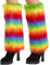 Nanxson Damen Stulpen Lange Furry Fuzzy Beinwärmer Strümpfe Winter Warm Beinlinge Stulpe TTW0034 (Lang Regenbogen)
