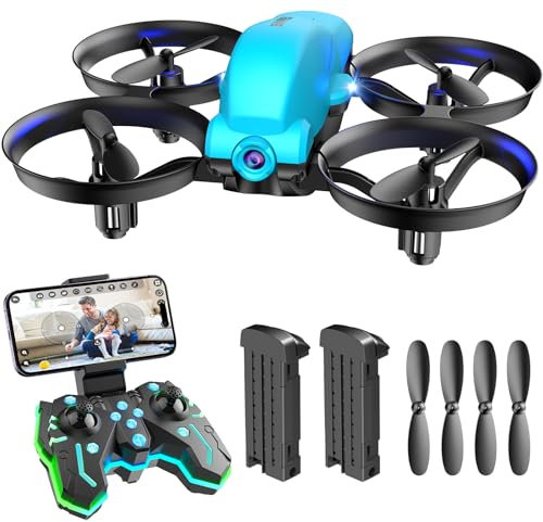 SIMREX X700 Drone with 720 HD Camera, WiFi Live Video, 6-Axis RC Quadcopter, Altitude Hold & Headless Mode, Optical Flow Positioning, One Key Take Off/Land App Control with 360°Flip for Beginners