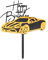 Tabanze Car Cake Topper-Racing Car Birthday Cake Decorations Black and Gold Creative Acrylic Cake Inserts for Boys Men Car Enthusiasts, Racing Theme Party Supplies Decorations Birthday Gifts