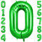 OFFCUP Zahlen Luftballon Grün, Folienballon Zahl 0, 40 Zoll Helium Ballons Geburtstagsdeko Mädchen Junge Kindergeburtstag Party Deko Ballon Zahl Deko zum Geburtstag Silvester Deko Neujahr Deko
