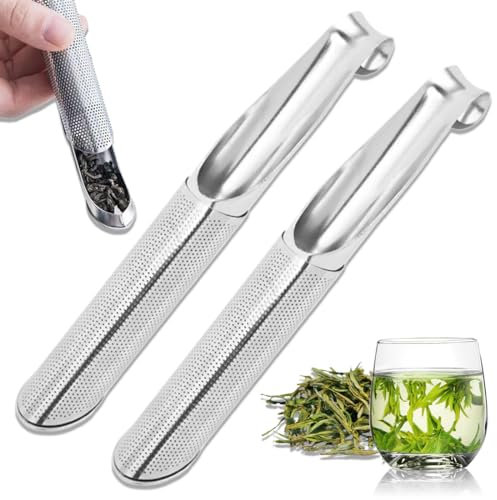 Set de 2 Infusores de Té de Acero Inoxidable 304 con Colador de Malla Fina para Té Suelto, Especias y Hierbas.