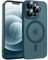 KPPIT Magnetic für iPhone 12 Pro Hülle für Magsafe, Handyhülle iPhone 12 Pro mit Magsafe Anti-Fingerabdruck-Schutzhülle Mattiert Durchscheinende iPhone 12 Pro case 6,1- Blau