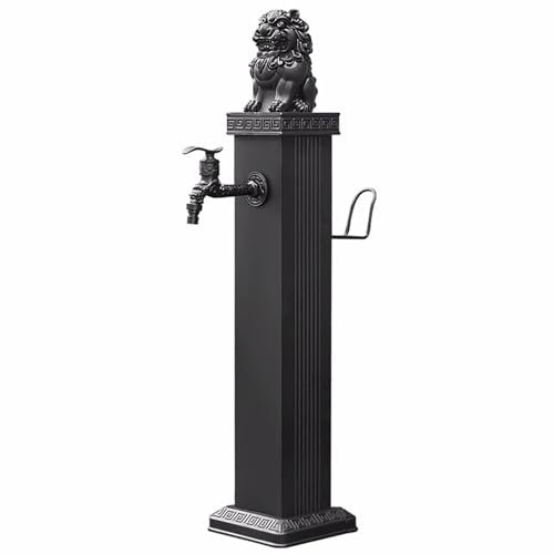 Colonne d'eau pour jardin avec robinet, colonne d'eau pour jardin en acier inoxydable, colonne d'eau verticale pour jardin, robinet pour colonne d'eau de jardin, tuyau d'eau extérieur résistant au gel