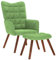 vidaXL Relaxsessel mit Hocker Hellgrün Samt, Sessel, Loungesessel, Wohnzimmersessel, Samtsessel, Velvetsessel