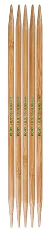 Pony Bamboo Double Pointed Needles 20cm 6.00mm - 1pc