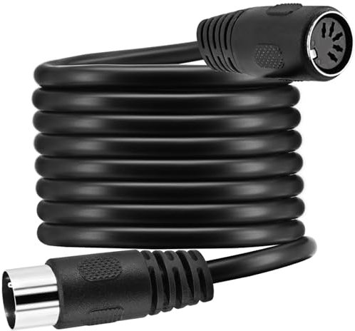 BERANMEY MIDI Cable, Premium 5ft/1.5m 5 Pin DIN Male to Female Audio MIDI/at Adapter Extension Cable for Electrophonic Bang & Olufsen, Naim, Quad.Stereo Systems