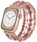 VISOOM Beaded Boho Bracelet for Apple Watch Series 11 10 Se 9 8 7 6 5 4 3 2 1 Bands Wrap Straps 42mm 41mm 40mm 38mm Women, Fashion Handmade Cute Crystal beads Stretchy Watch Strap for iWatch Bands