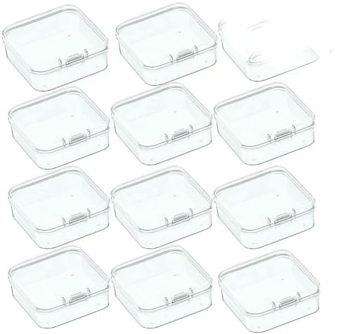 MIONGKI Jewelry Organiser Containers Plastic Square Bead Storage Board Game Pieces 6-48Pcs