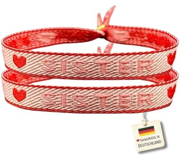 happymaker Stoffarmbänder mit Statement im Boho Style für Frauen und Männer, wasserfest, handmade in Deutschland, Festival Armband