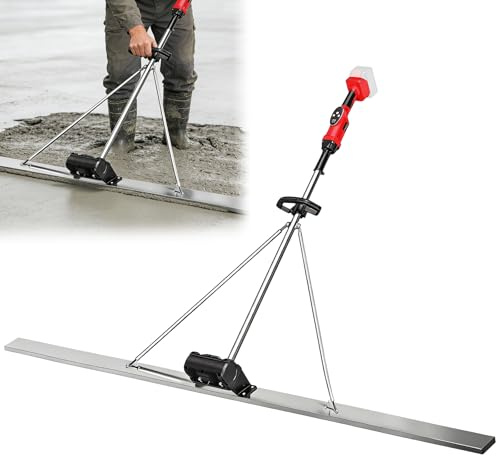 Akku Betonrüttler Kompatibel mit 21V Batterie (Ohne Akku), 9-Stufige | 1.5m Brett Elektrisches Beton Rüttelset Betonrüttler, 6000 U/min Edelstahl Glättungsmaschine, Für Beton Schlamm