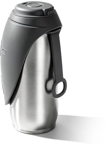 Dog Water Bottle for Walking, 750 ml, Leakproof, Lightweight, Outdoor Ready | Foldable Silicone Bowl, 304 Stainless Steel, BPA-Free, Dishwasher-Safe, For All Breeds & Sizes
