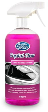 Greased Lightning Crystal Clear Glass and Mirror Cleaner - Fast, Powerful, and Smear-free Cleaning for Car Windscreen, Windows, and Mirrors - Interior & Exterior - 500ml Bottle