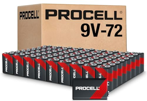 PROCELL Duracell PC1604BKD09 Duracell Lot de 72 Piles alcalines au dioxyde de manganèse 9 V