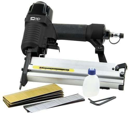 SIP 2-in-1 Air Nailer and Stapler Kit, Brad Nailer Gun 18 Gauge 58-102psi (4-7bar) 100 Nail Magazine
