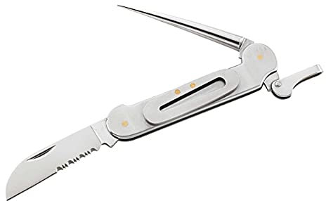 Herbertz Messer Seglermesser Marlspieker Schäkelöffner Länge geöffnet: 18.2cm, grau, M