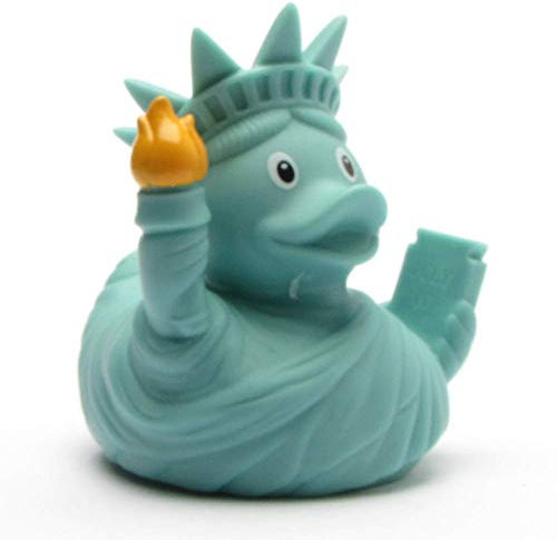 Badeente I Quietscheente I Liberty I L: 8,5 cm I inkl. Badeenten-Schlüsselanhänger im Set